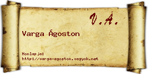 Varga Ágoston névjegykártya