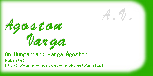 agoston varga business card
